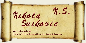 Nikola Šviković vizit kartica